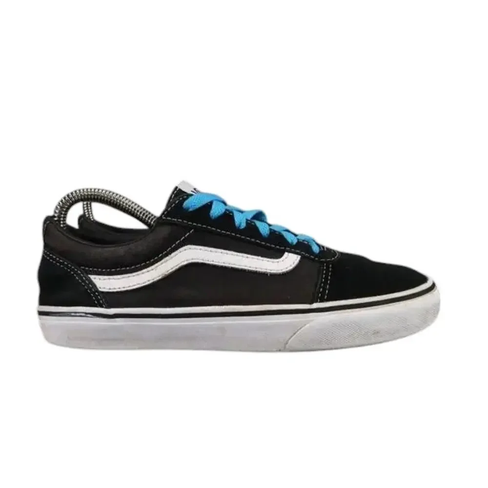 Vans Shoes Kids 5 Sneakers Old Skool Skate Casual Black Suede Canvas Trainer Low